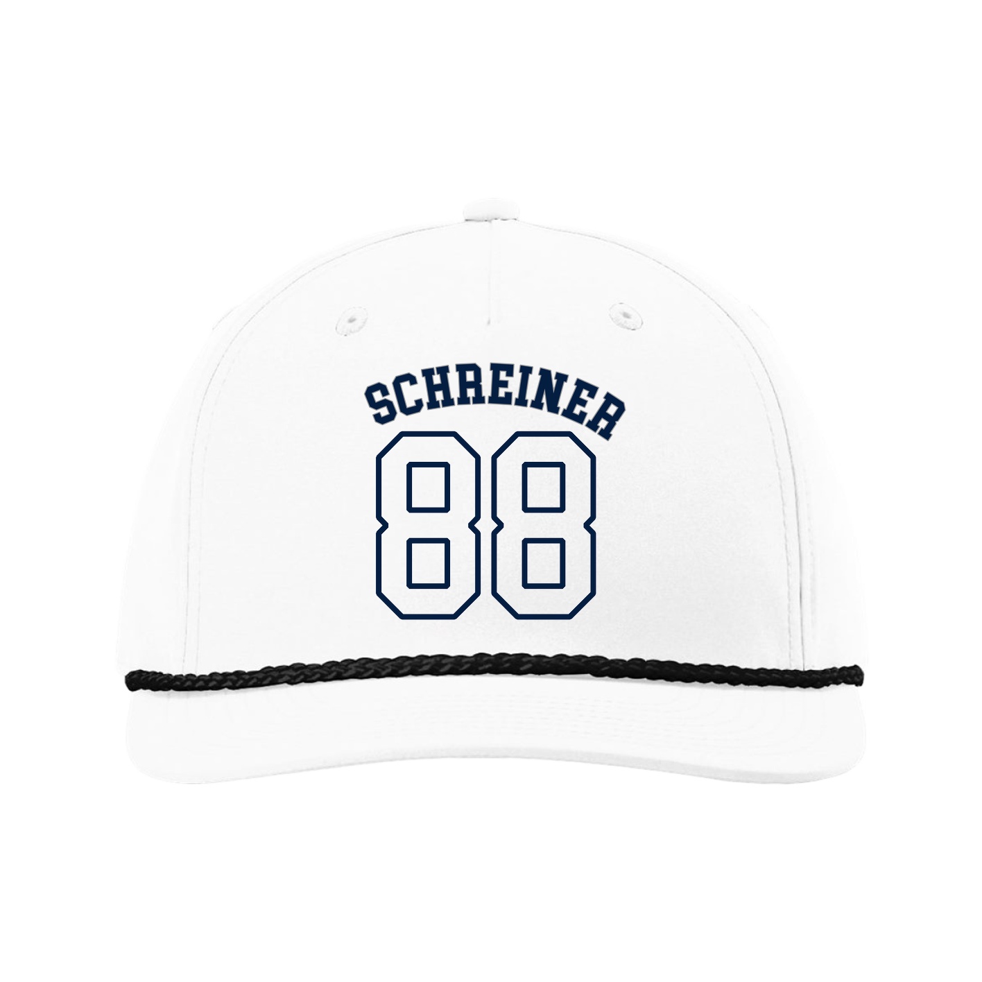Five-Panel Classic Rope Cap — Shirsey Arch in White