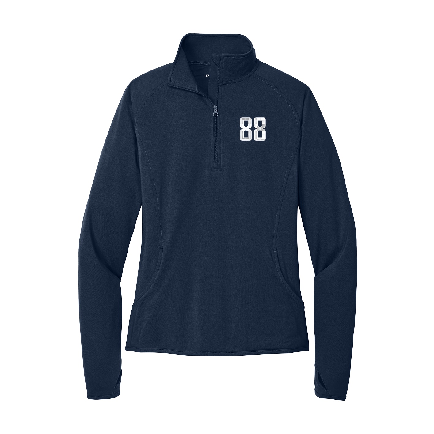 Women's Q-Zip Pullover — Front Shirsy in Navy