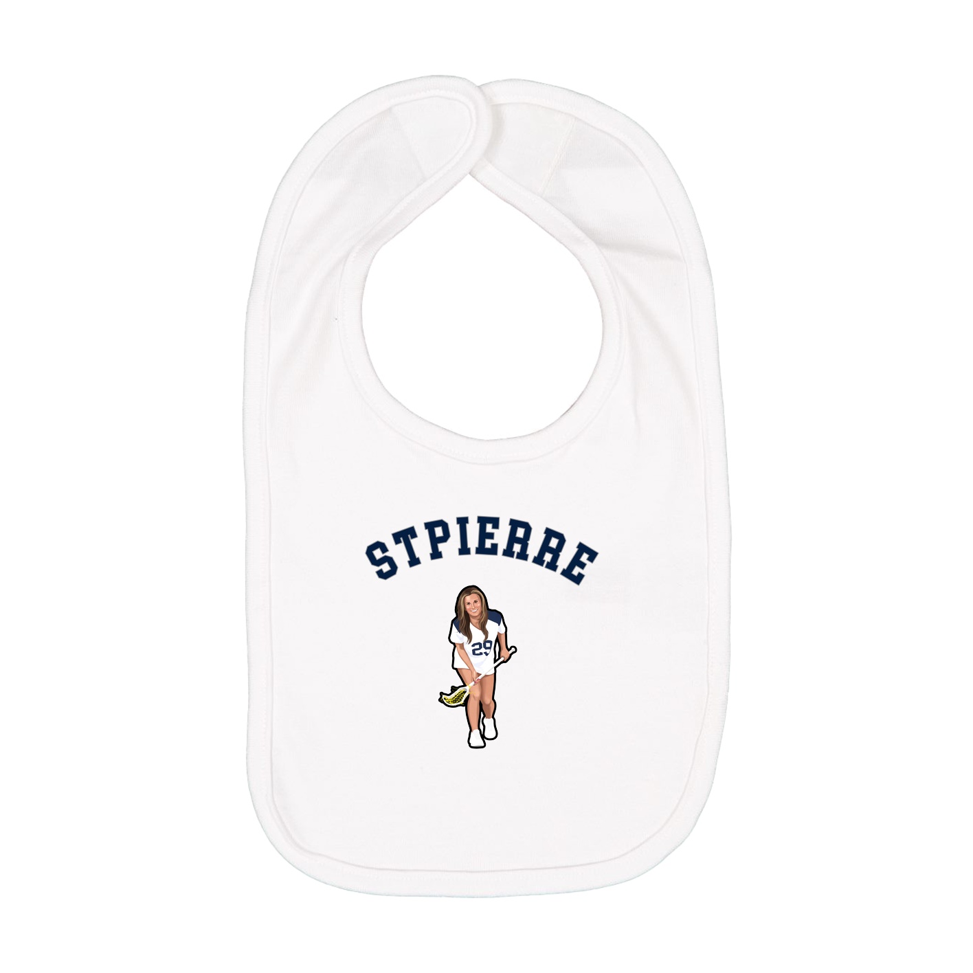 Infant Bib — Shirsey Arch in White