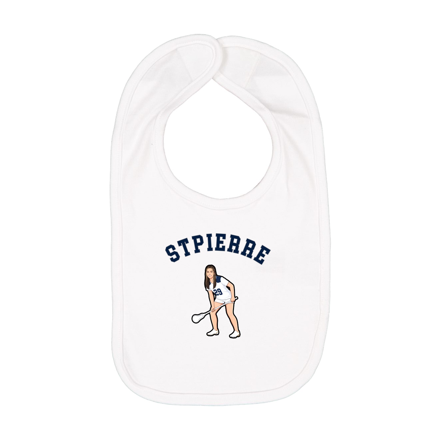 Infant Bib — Shirsey Arch in White