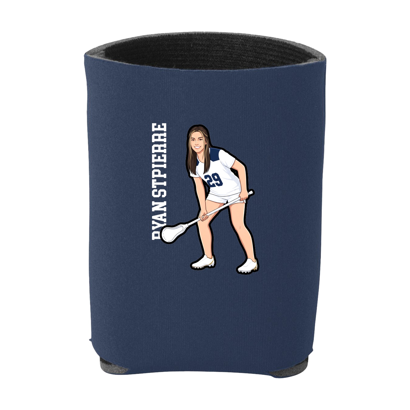 Can Holder — Name Vertical in Navy