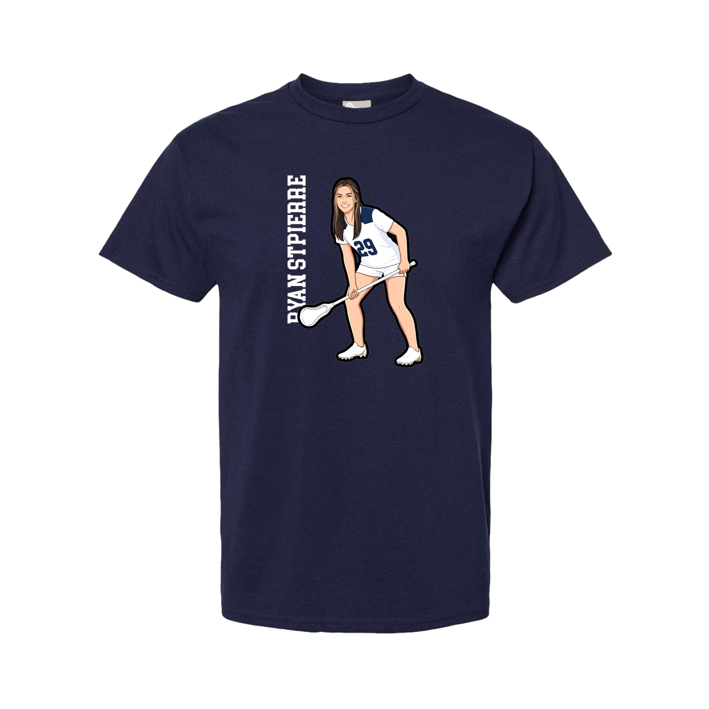 Youth Tee — Name Vertical in Navy