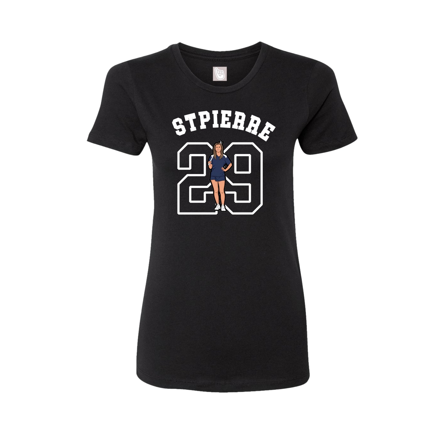 Fitted Women's Tee — Shirsey Arch in Black