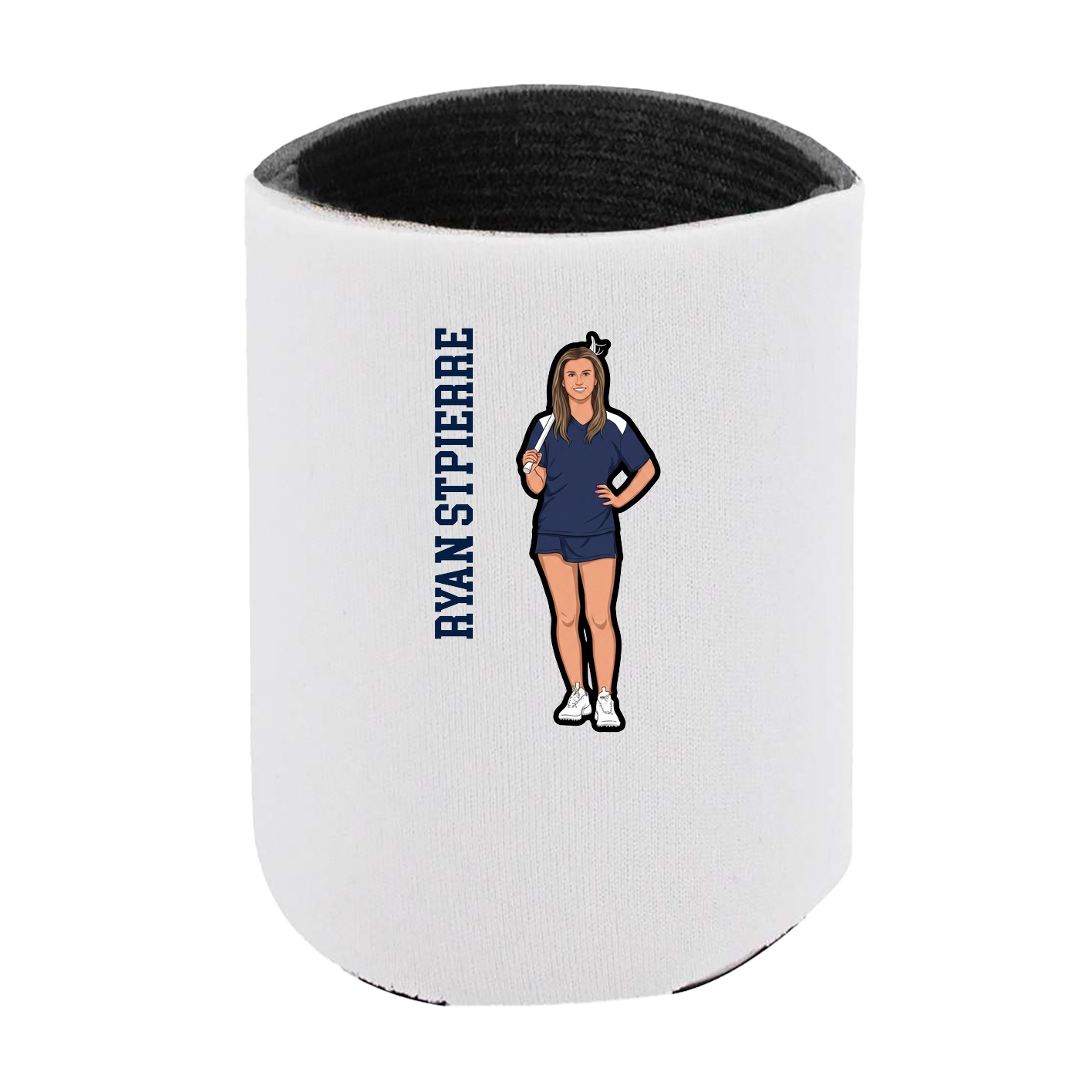 Can Holder — Name Vertical in White