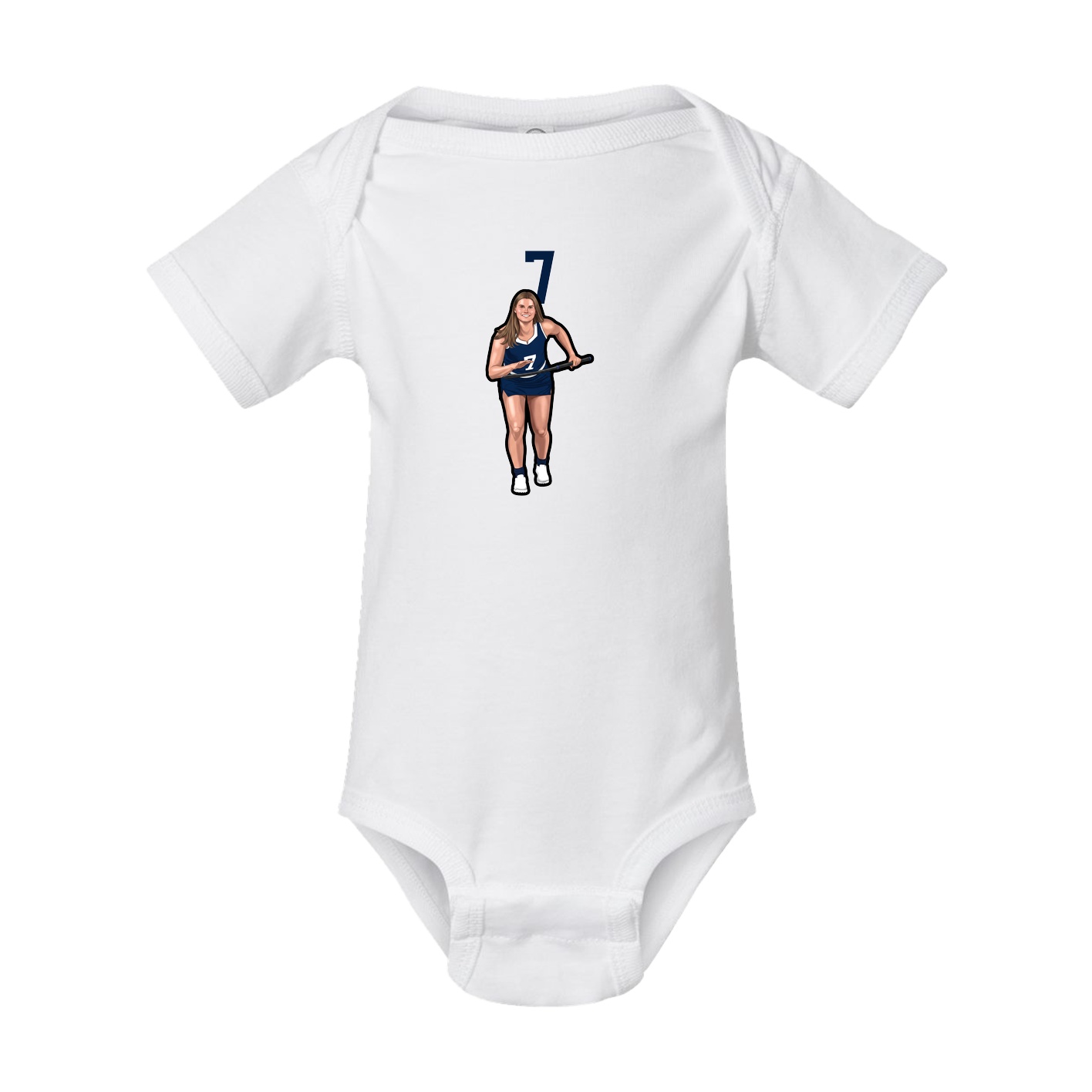 Baby Onesie — Number Top in White