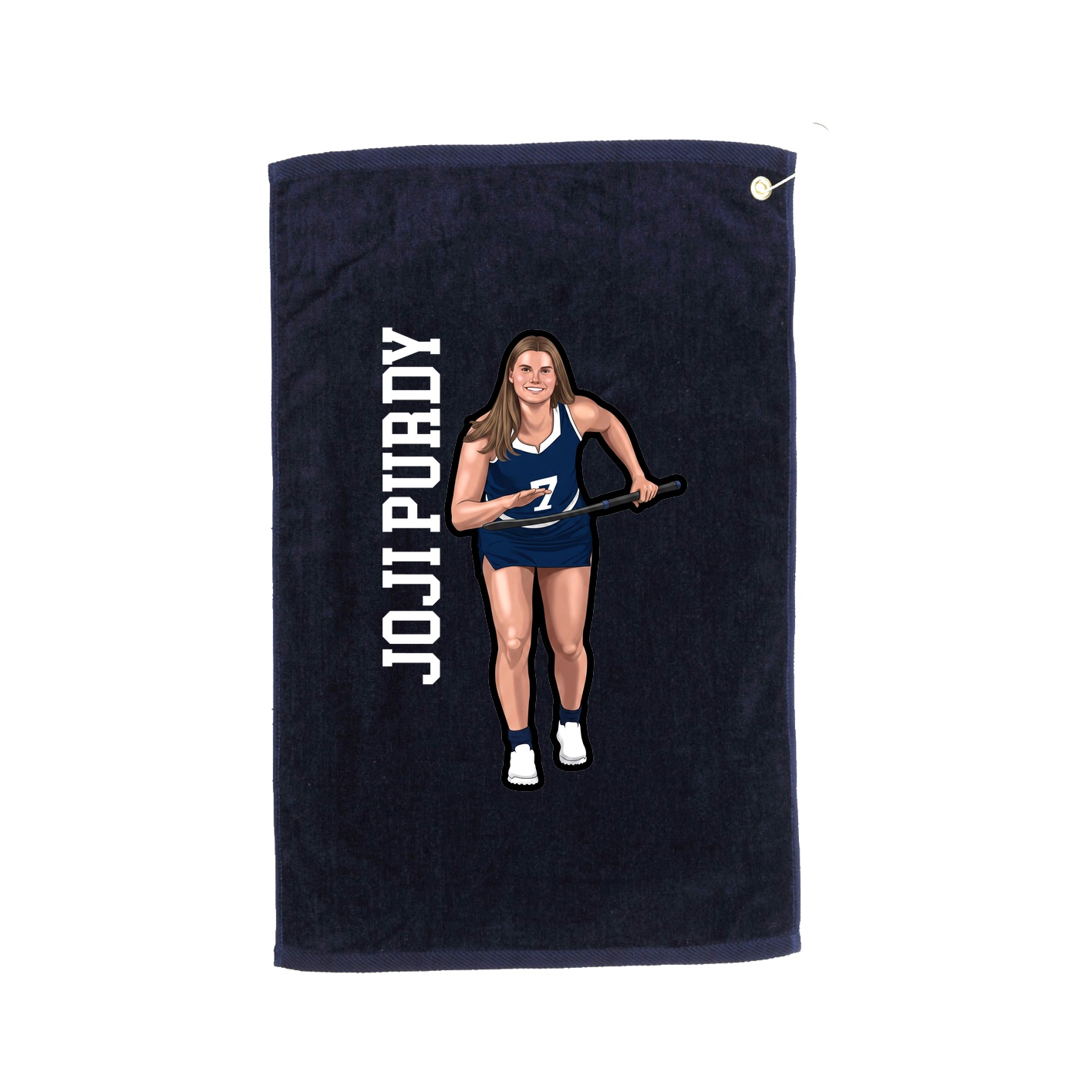 Golf Towel — Name Vertical in Navy