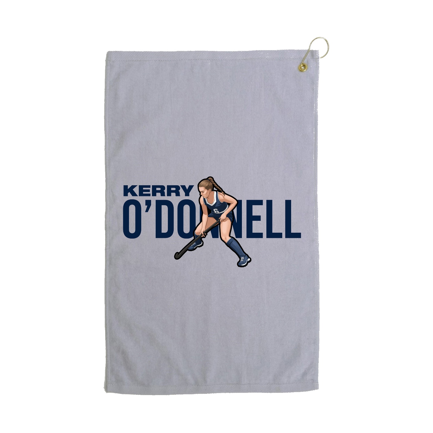 Golf Towel — Player Name in Grey