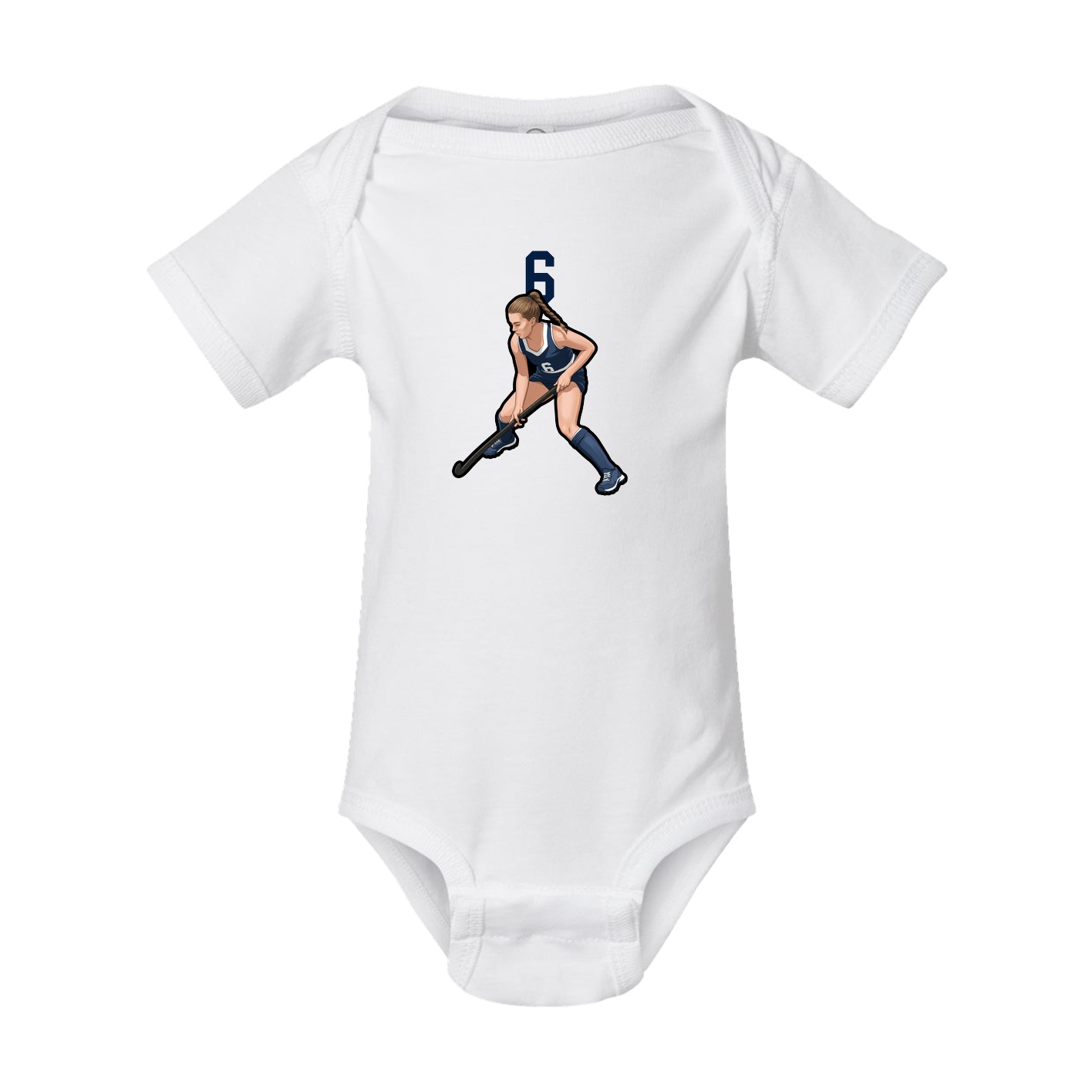 Baby Onesie — Number Top in White