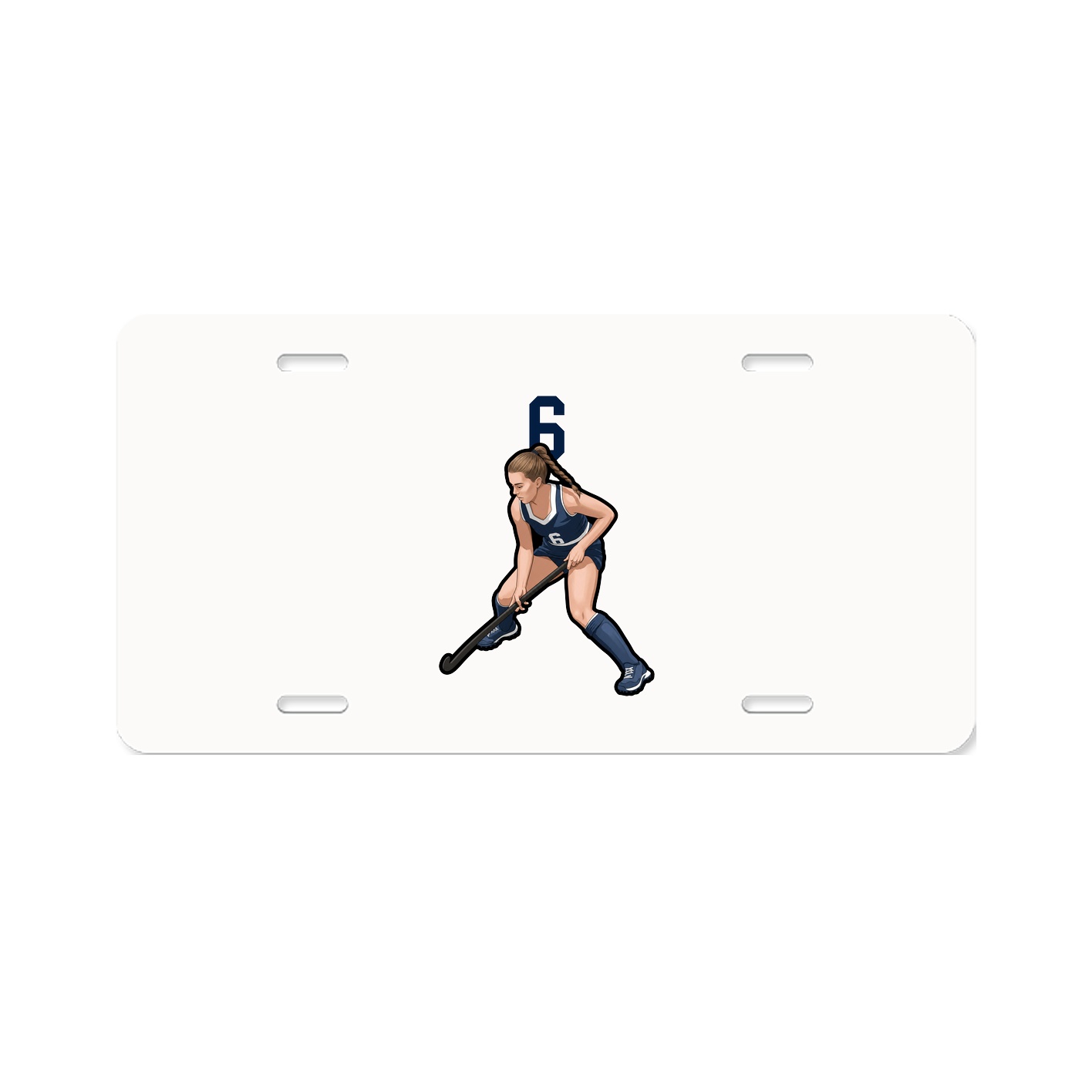 License Plate — Number Top in Classic