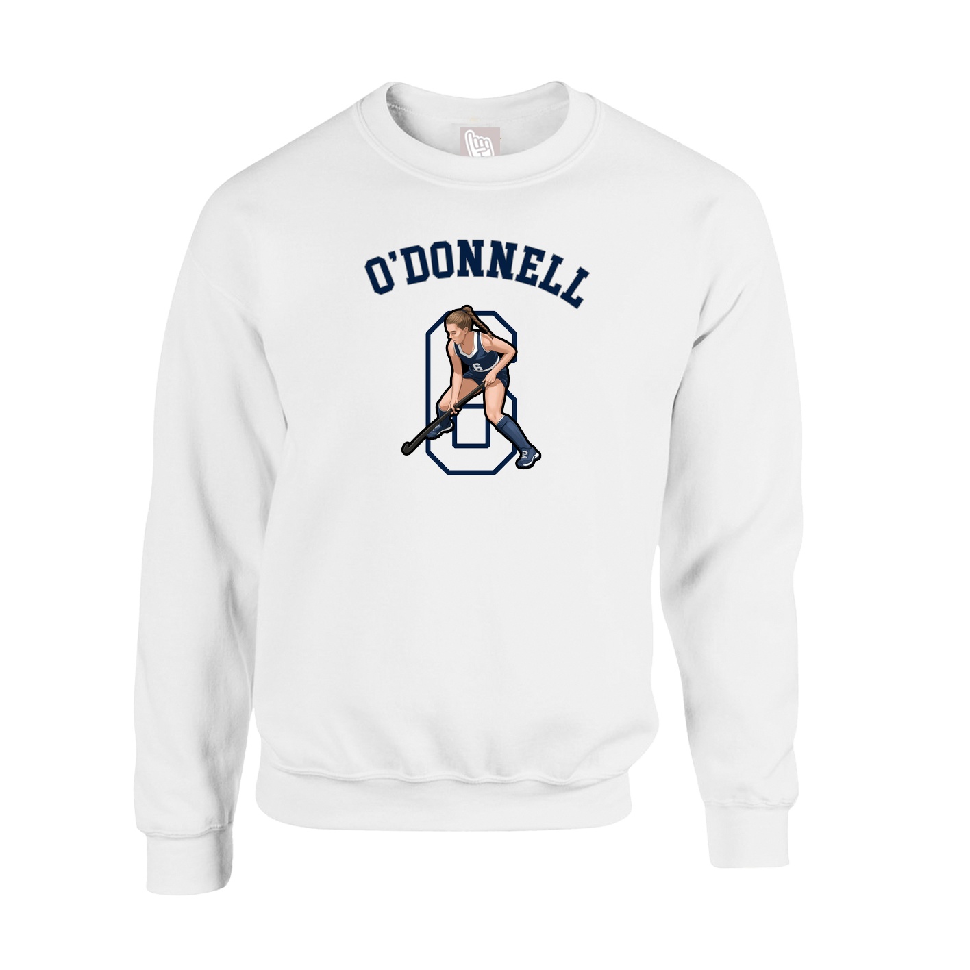 Fleece Crew — Shirsey Arch in White