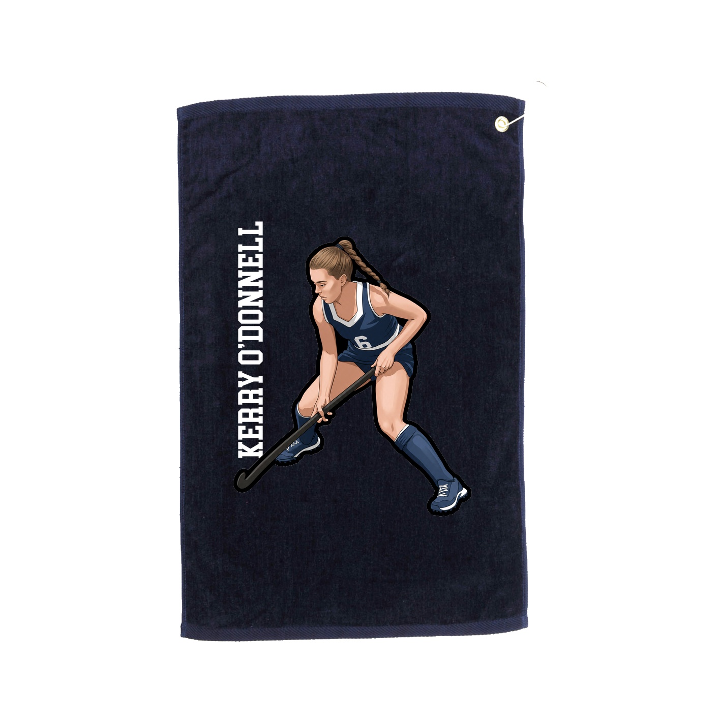 Golf Towel — Name Vertical in Navy