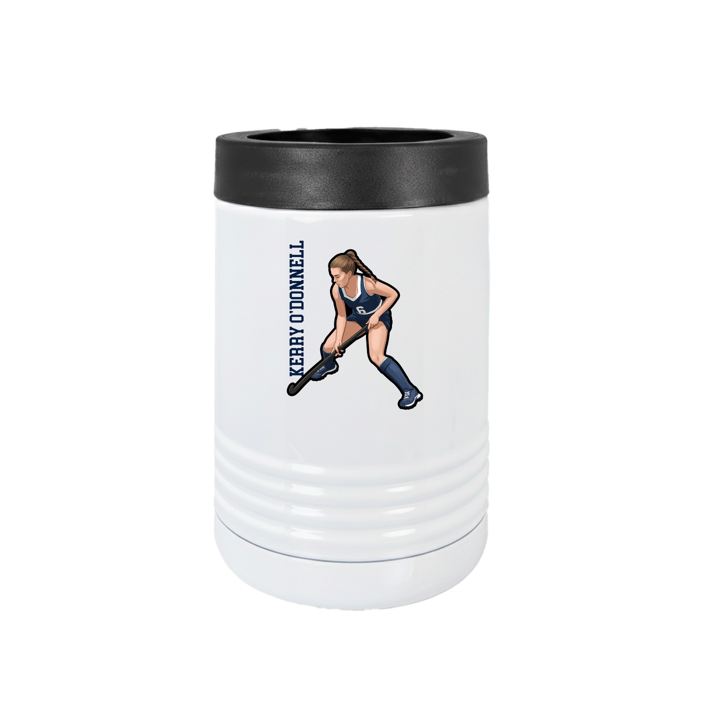 Beverage Holder — Name Vertical in White