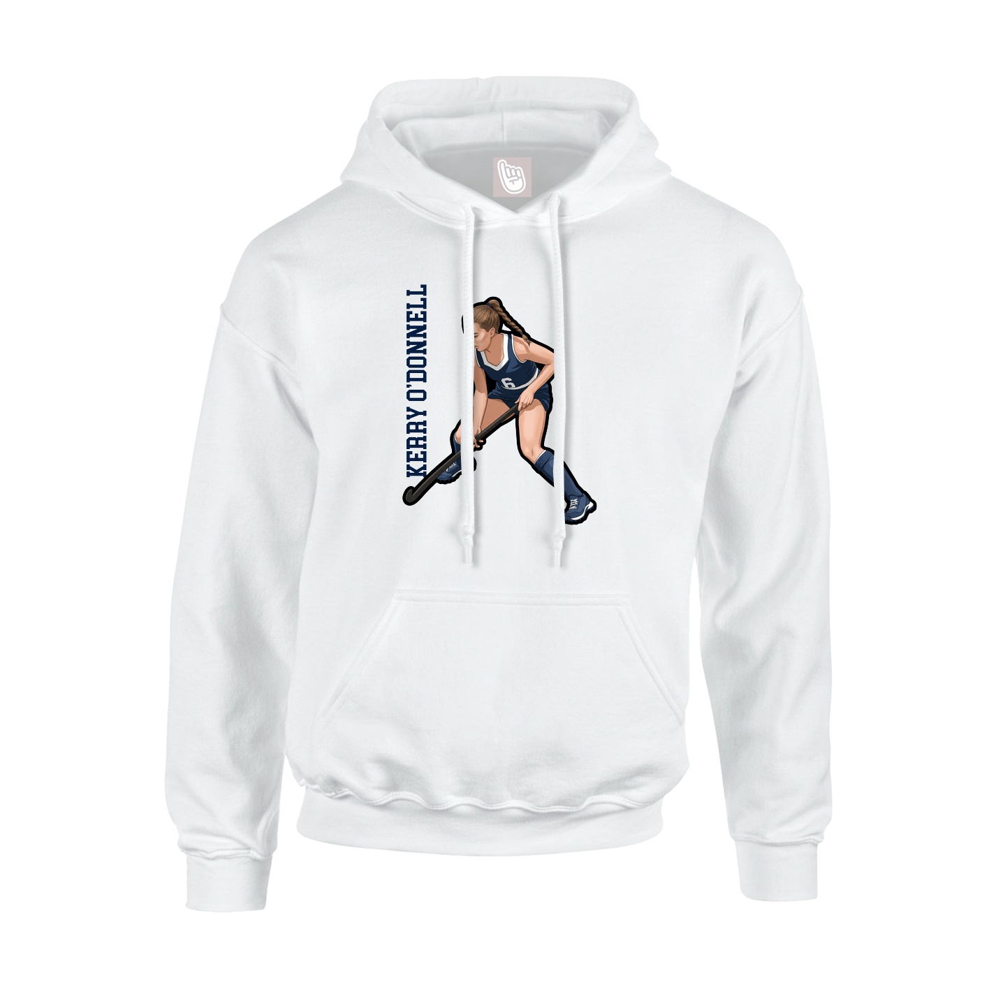 Hoodie — Name Vertical in White