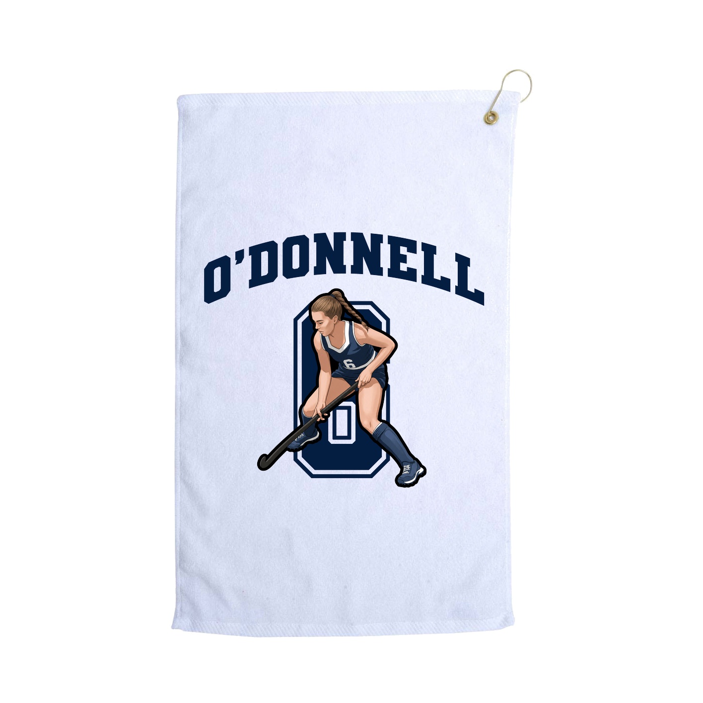 Golf Towel — Number in White