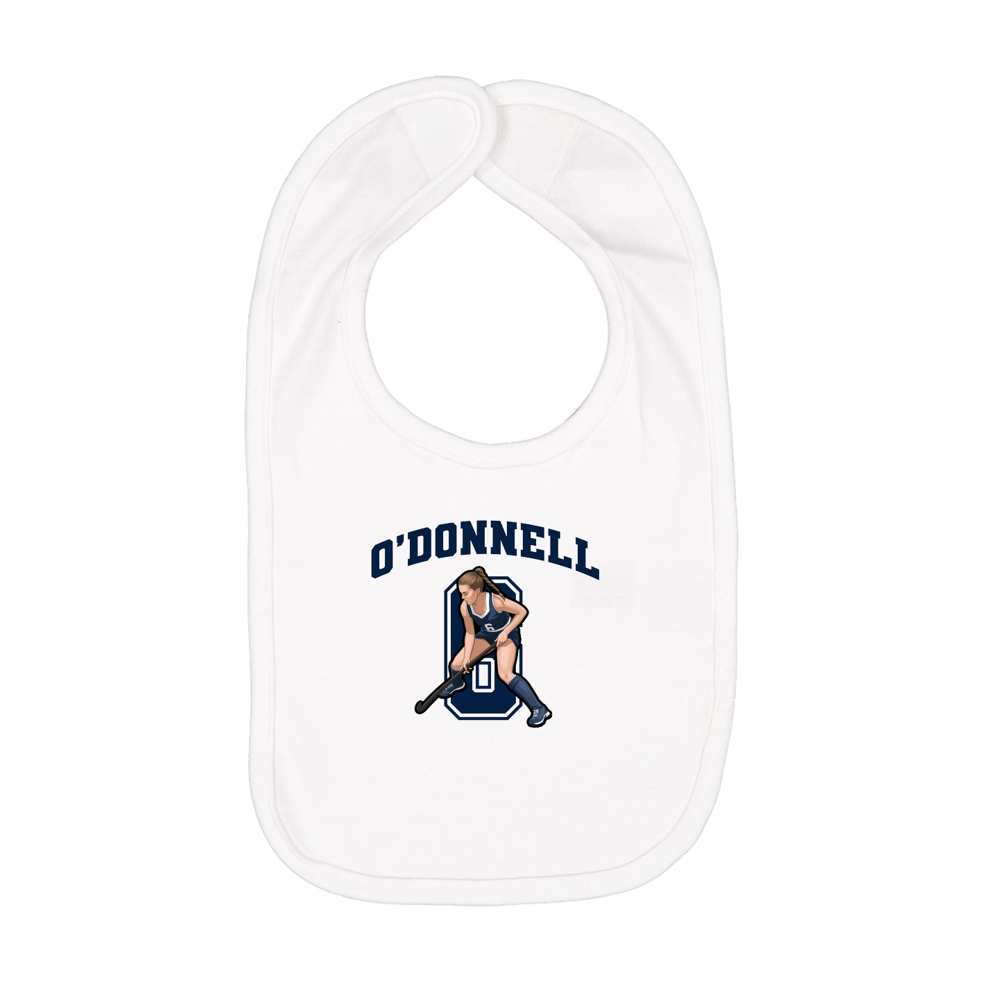 Infant Bib — Number in White