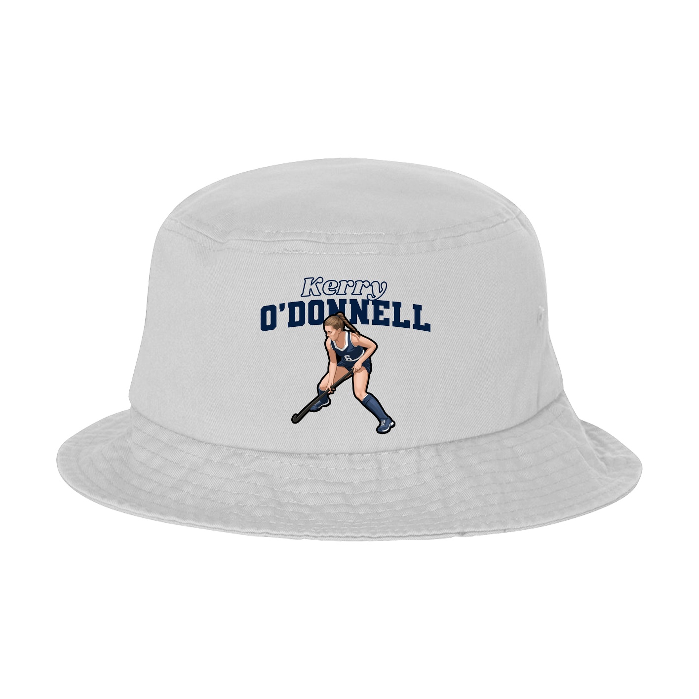 Bucket Cap — Name Arch in White