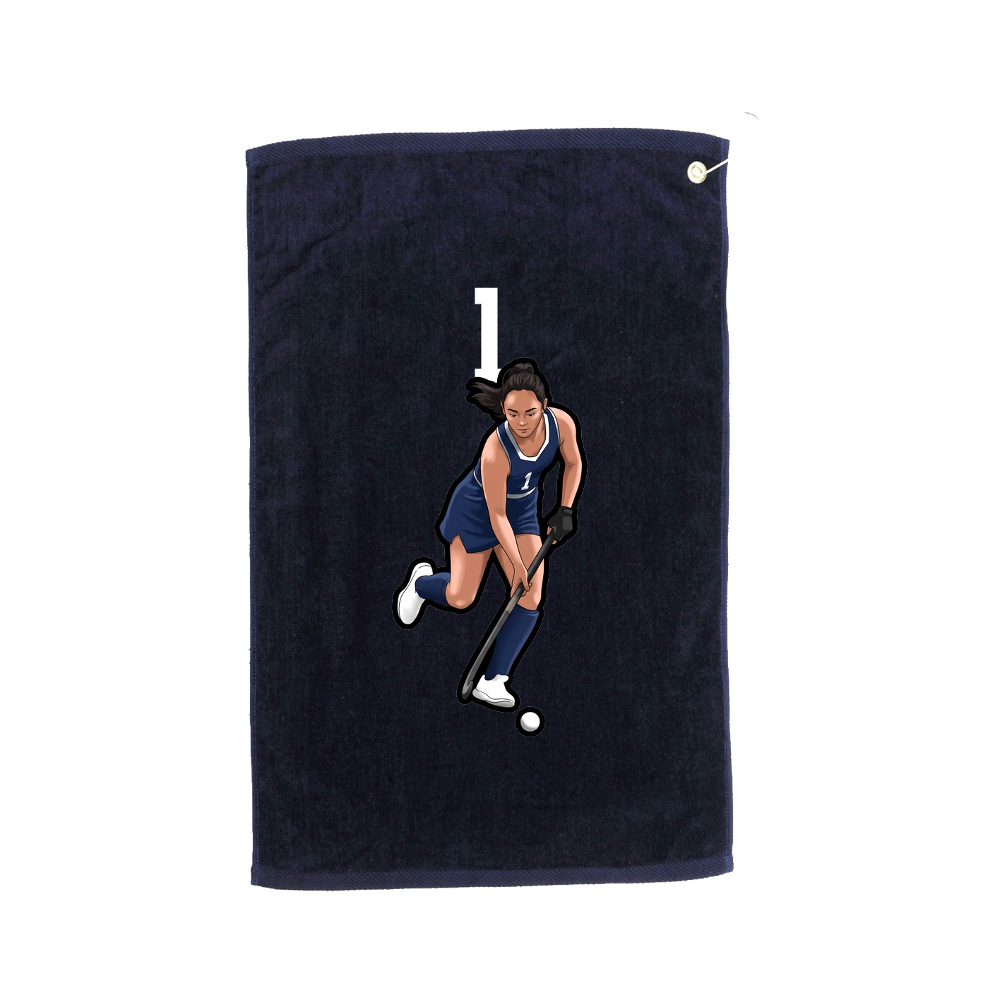 Golf Towel — Number Top in Navy