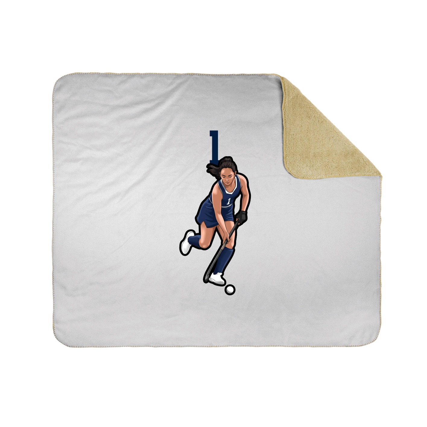 Throw Blanket — Number Top in White