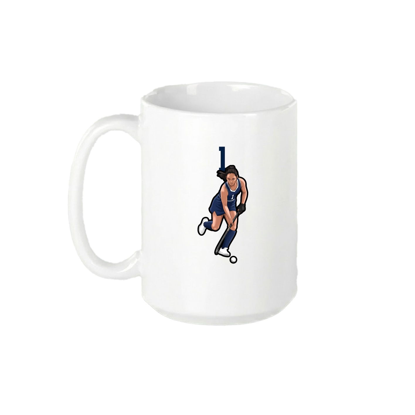 15oz Coffee Mug — Number Top in White