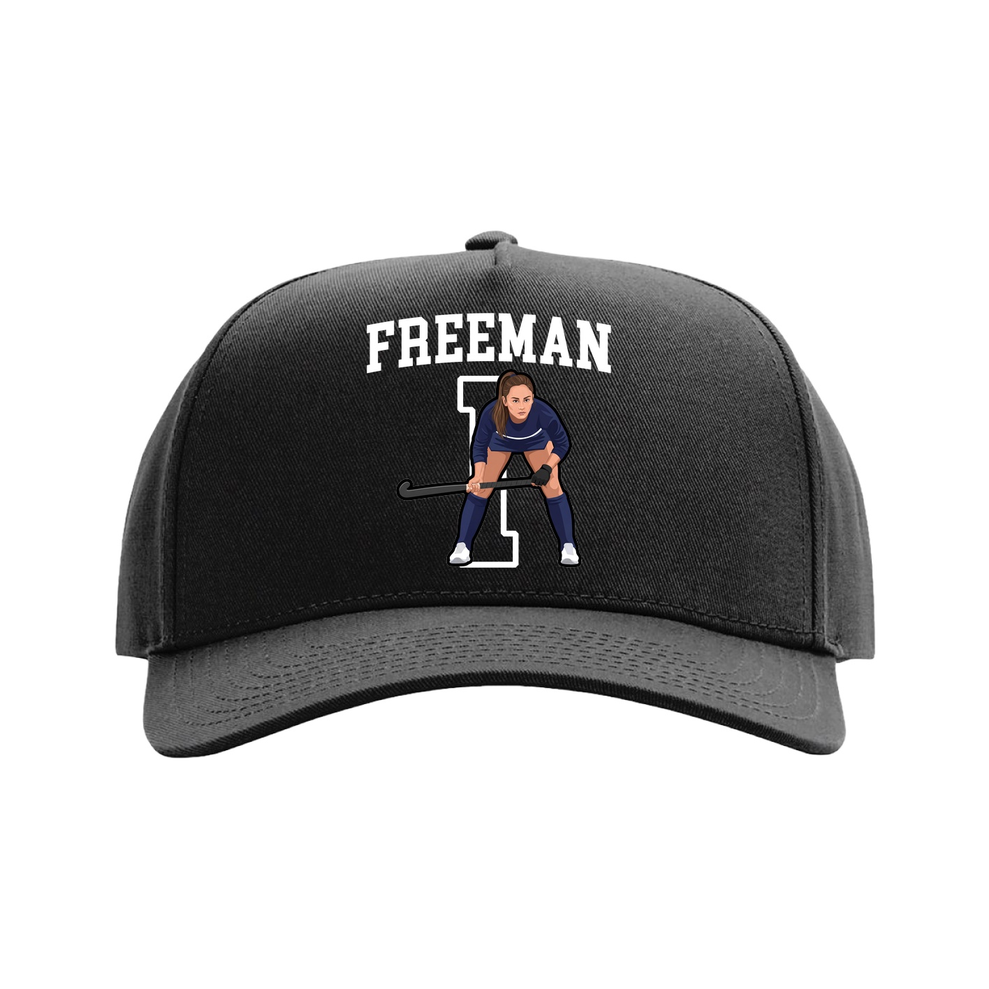 Full Fabric Five-Panel Champ Cap — Shirsey in Black