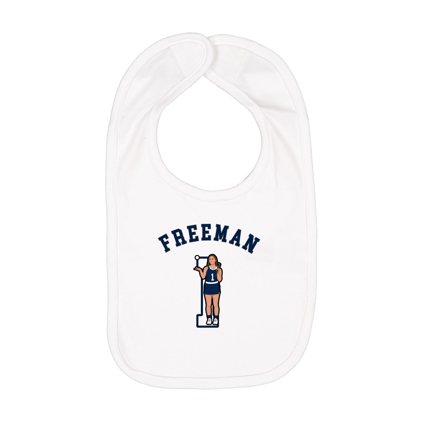 Infant Bib — Shirsey Arch in White