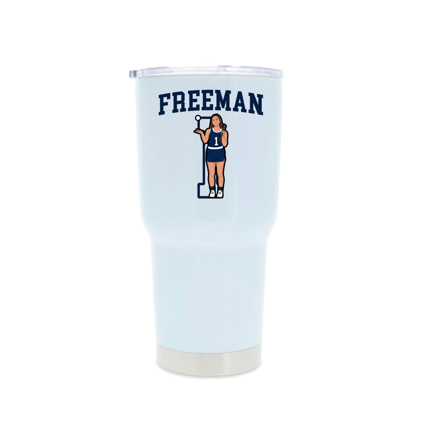 30oz Stainless Steel Tumbler — Shirsey in White