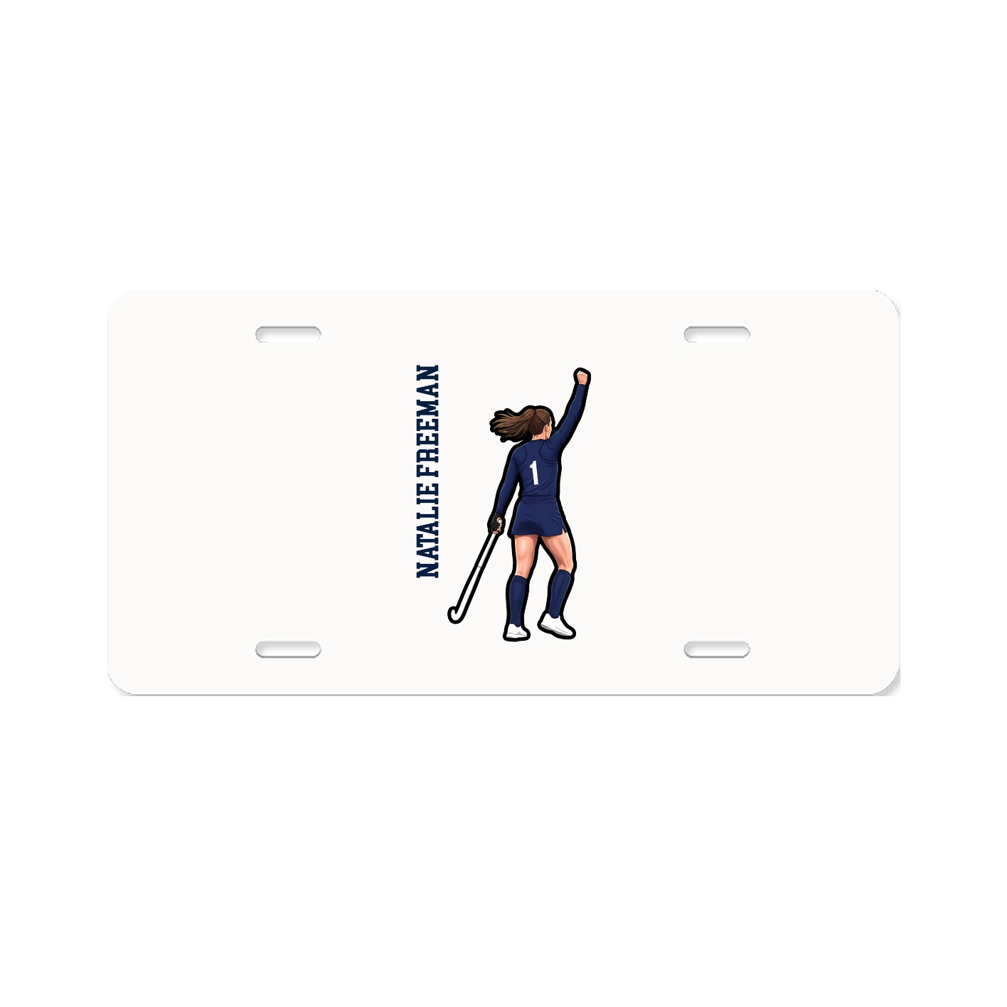 License Plate — Name Vertical in Classic