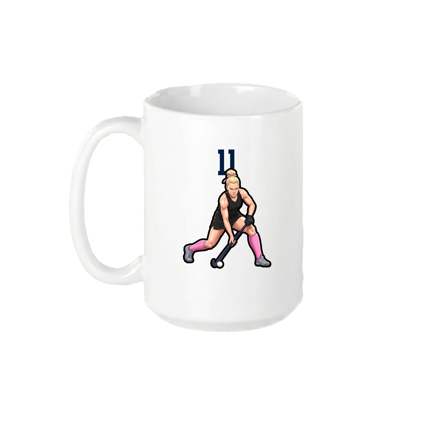 15oz Coffee Mug — Number Top in White