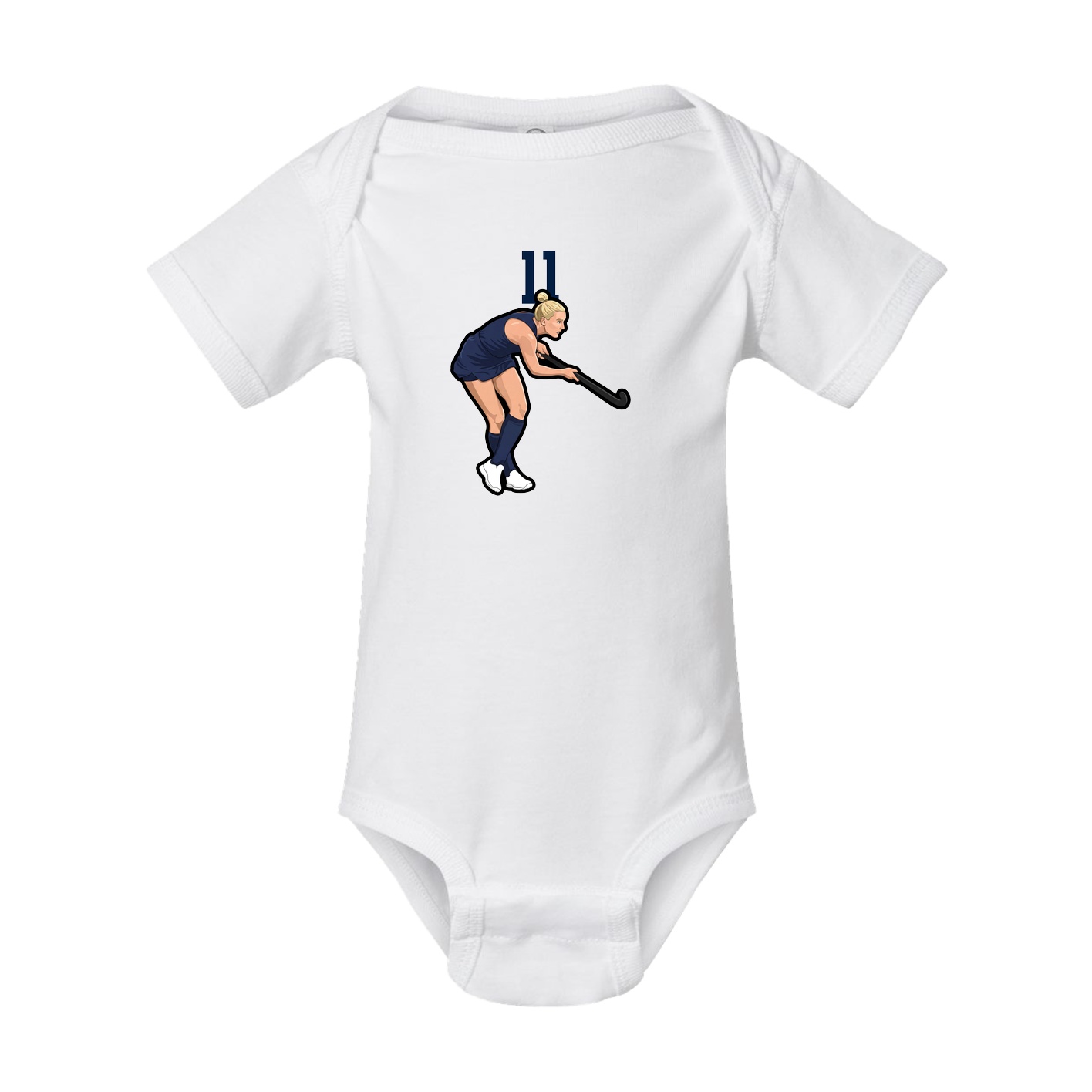Baby Onesie — Number Top in White