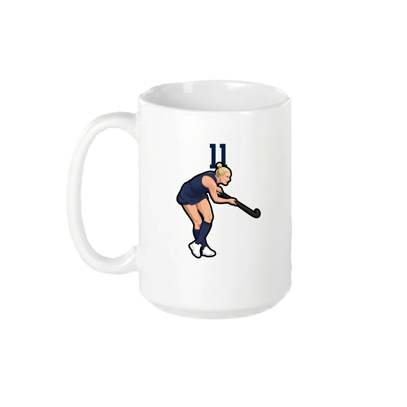 15oz Coffee Mug — Number Top in White