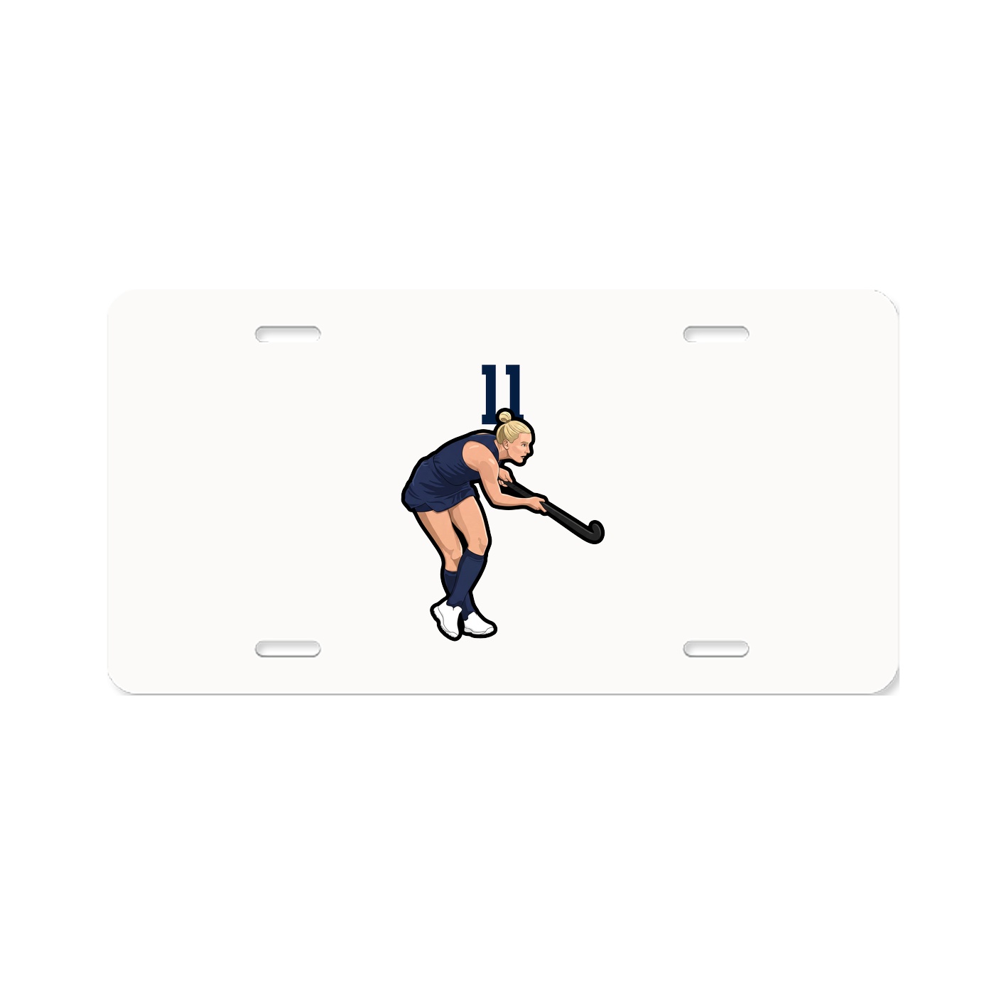 License Plate — Number Top in Classic