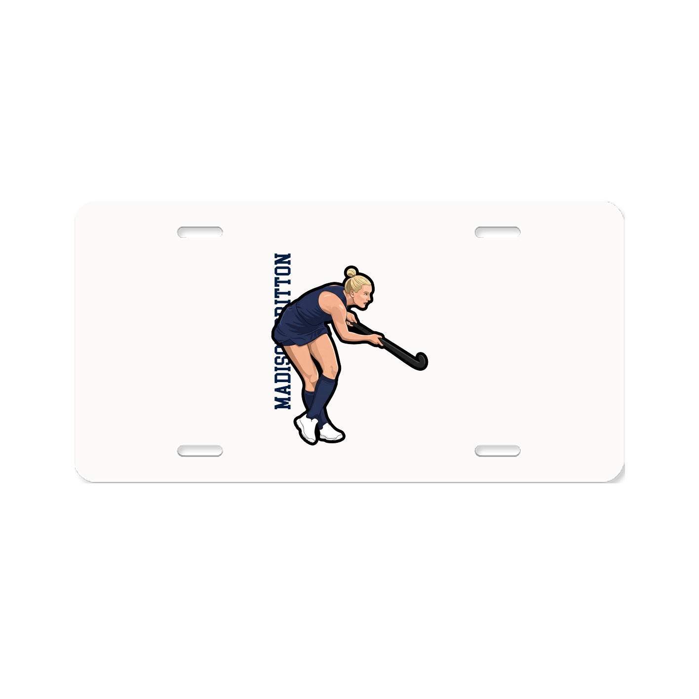 License Plate — Name Vertical in Classic