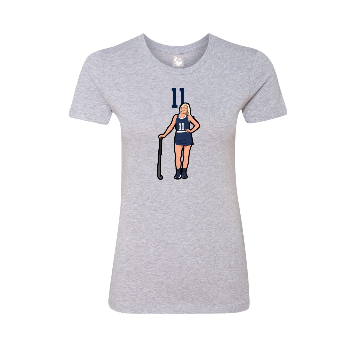 Womens Tee — Number Top in Grey