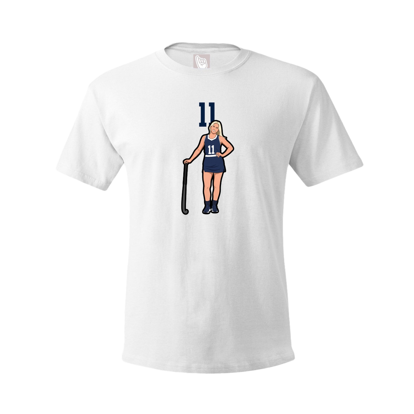 Youth Tee — Number Top in White