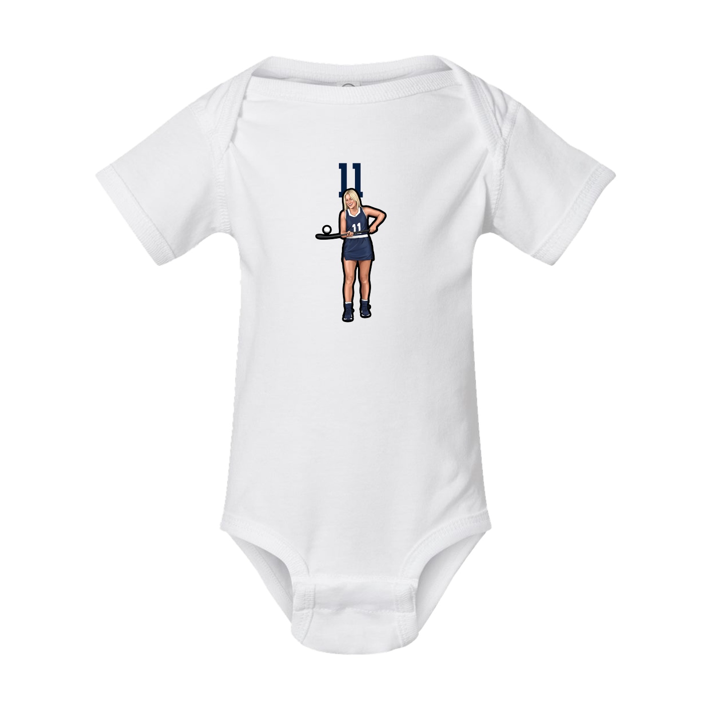 Baby Onesie — Number Top in White