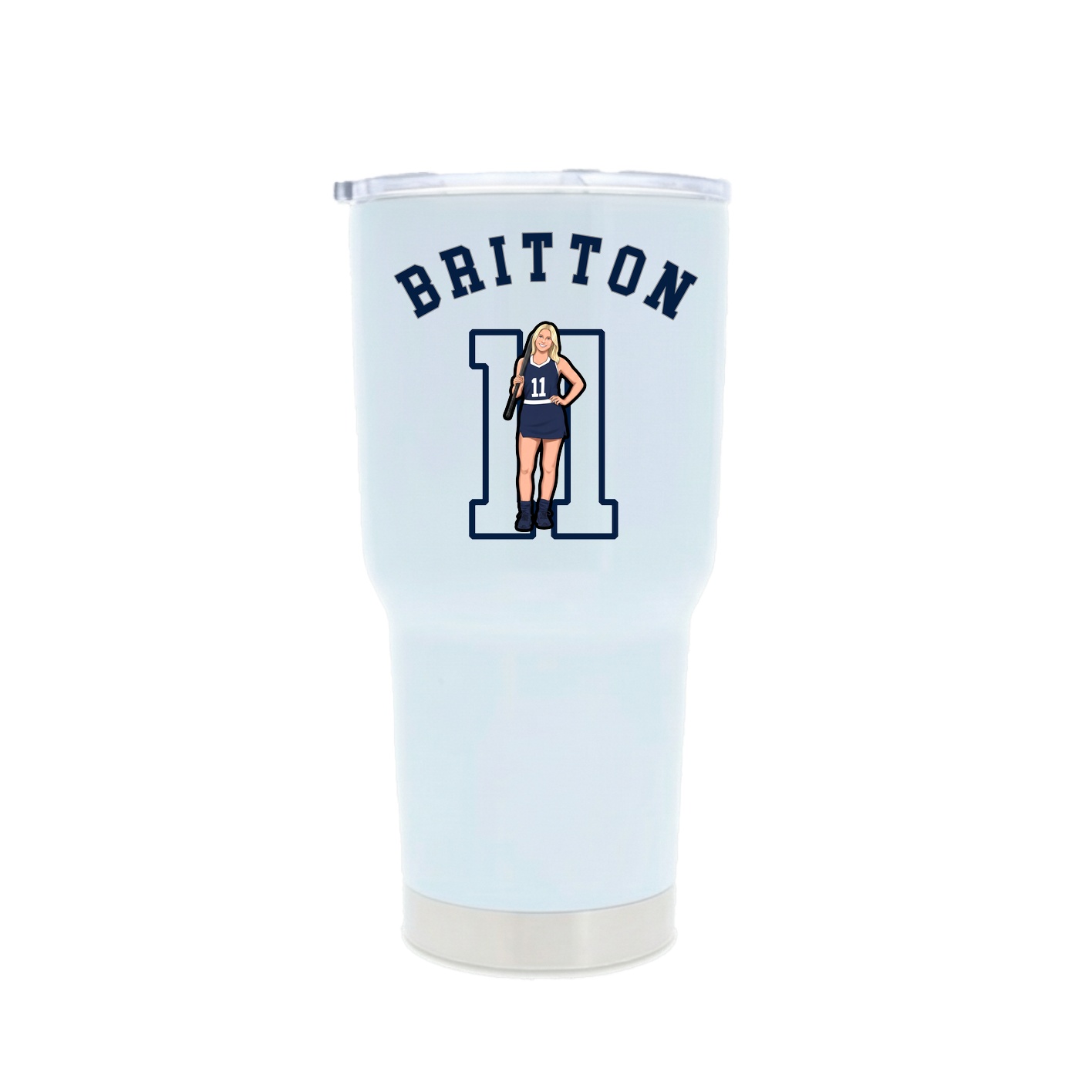 30oz Stainless Steel Tumbler — Shirsey Arch in White