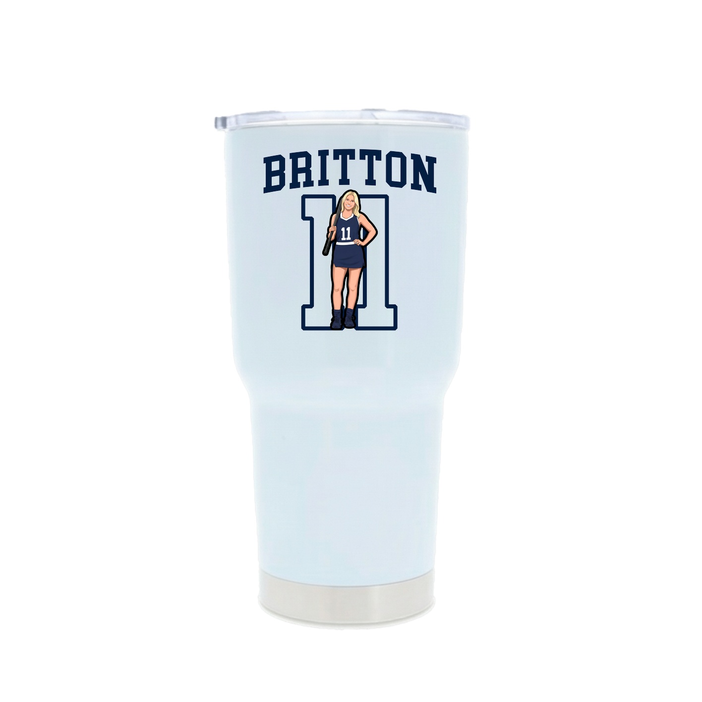30oz Stainless Steel Tumbler — Shirsey in White