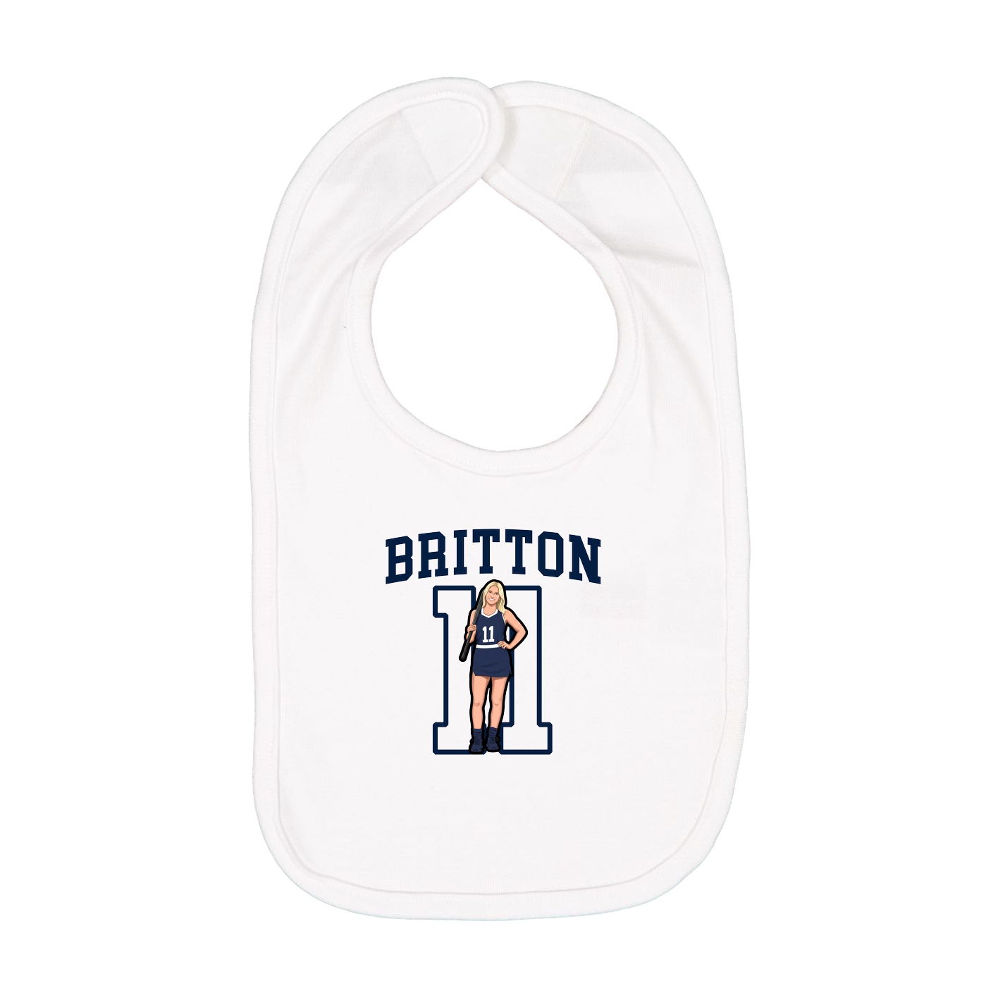 Infant Bib — Shirsey in White