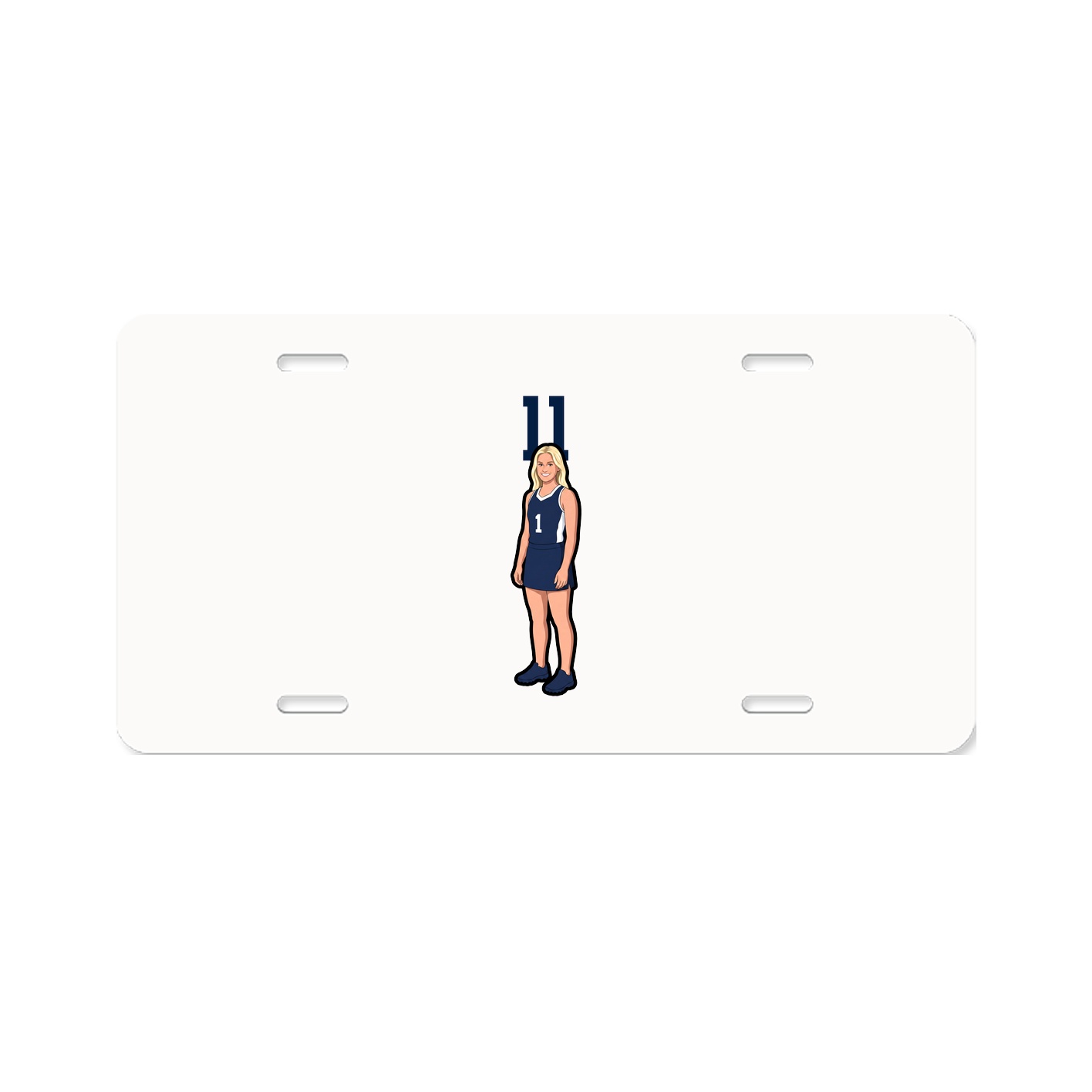 License Plate — Number Top in Classic