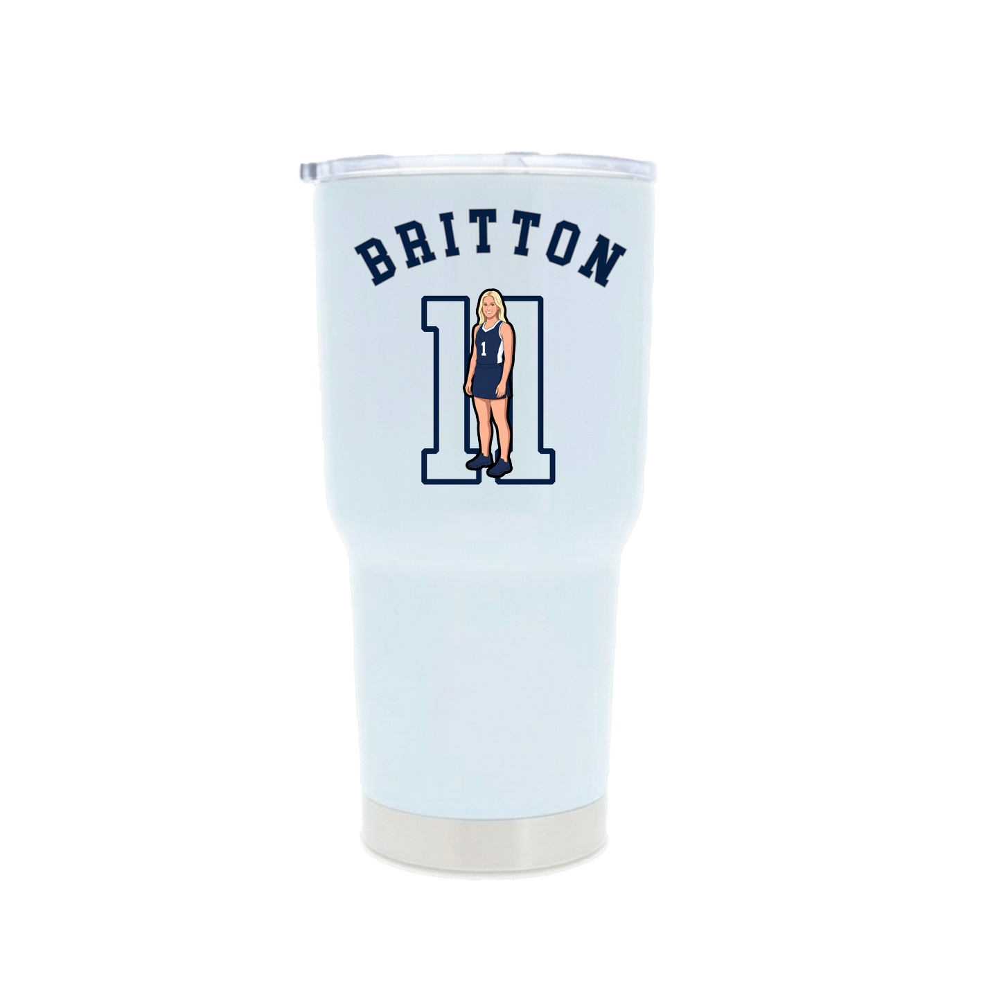 30oz Stainless Steel Tumbler — Shirsey Arch in White