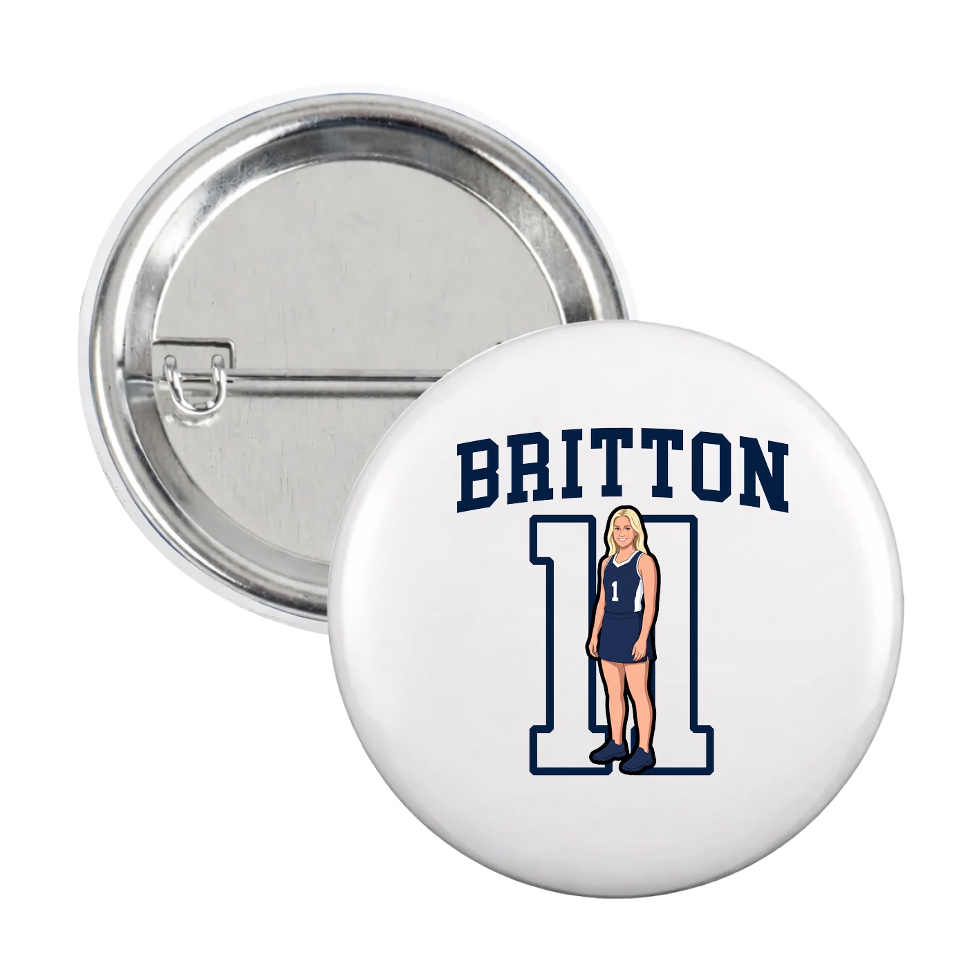 Game Day Button — Shirsey in White