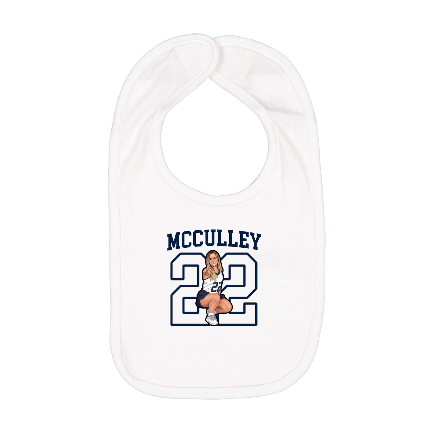 Infant Bib — Shirsey in White