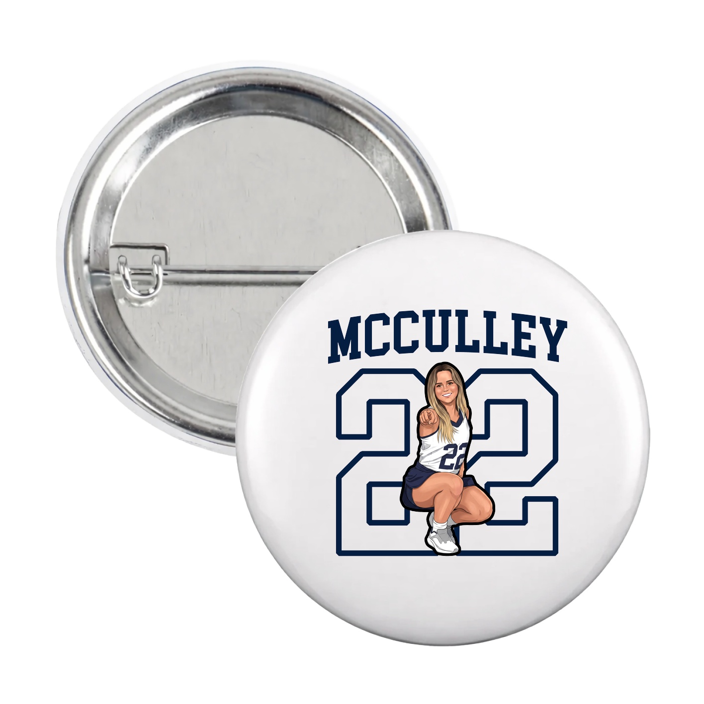 Game Day Button — Shirsey in White