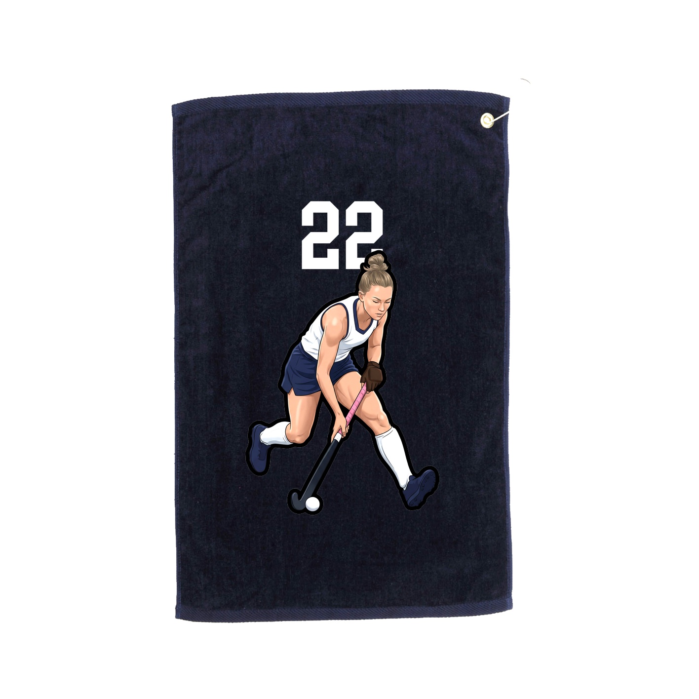 Golf Towel — Number Top in Navy