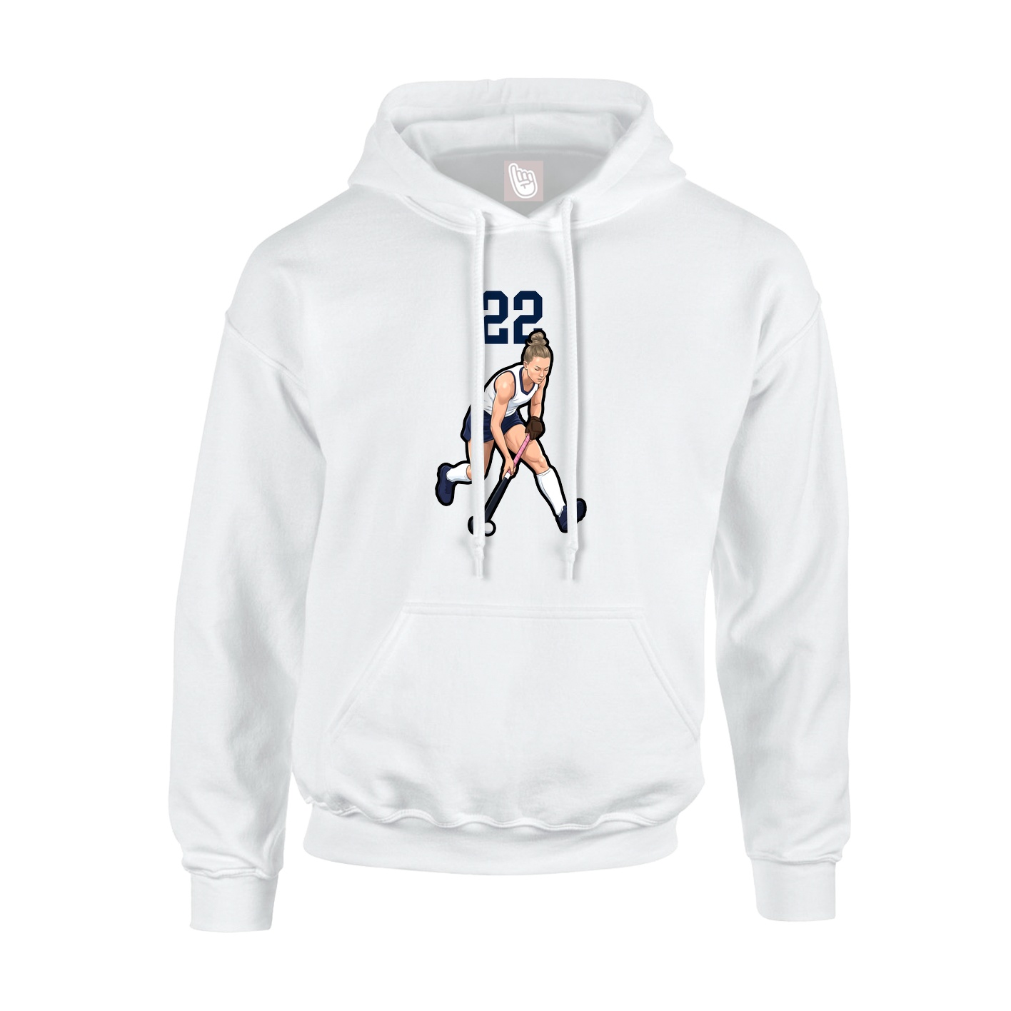 Hoodie — Number Top in White