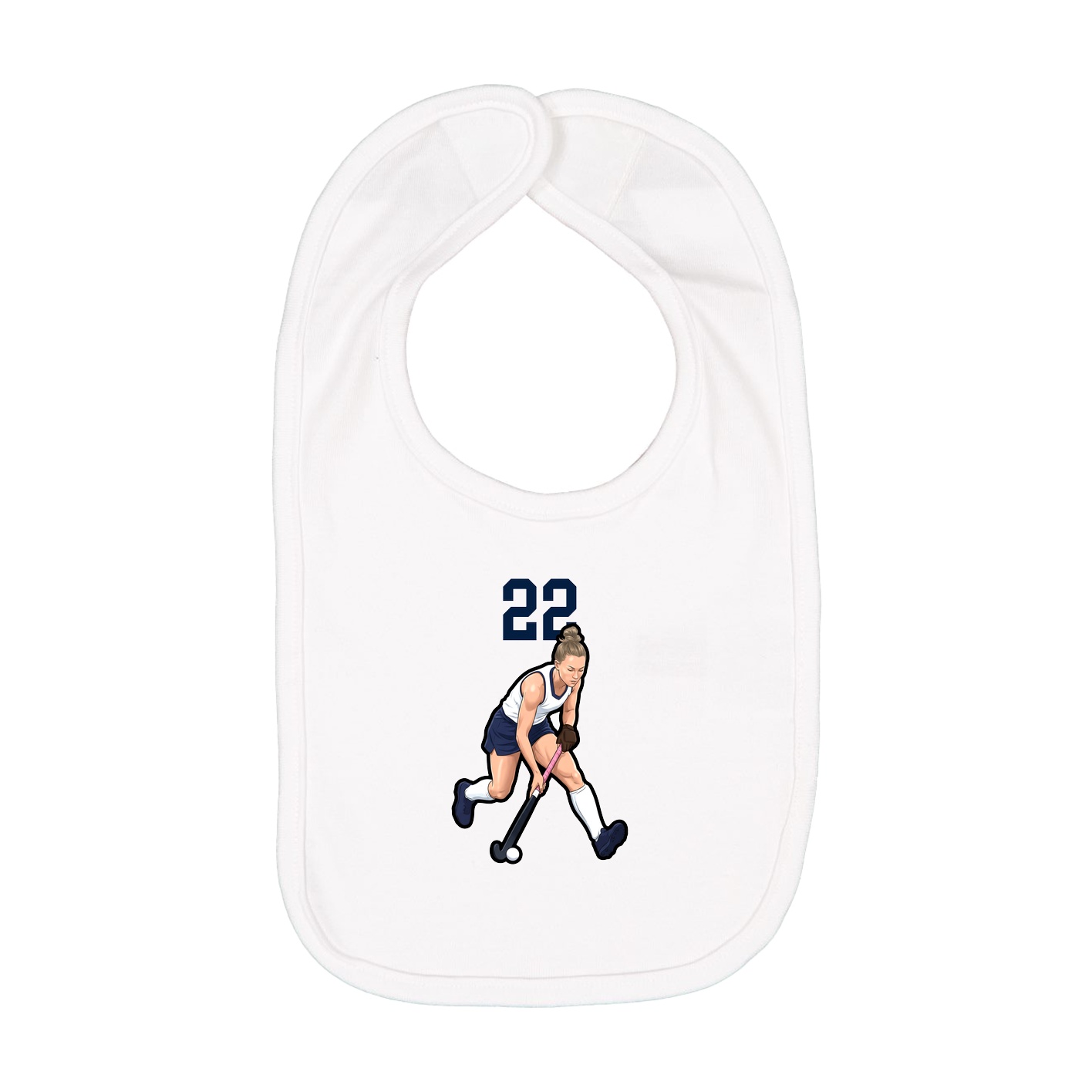 Infant Bib — Number Top in White
