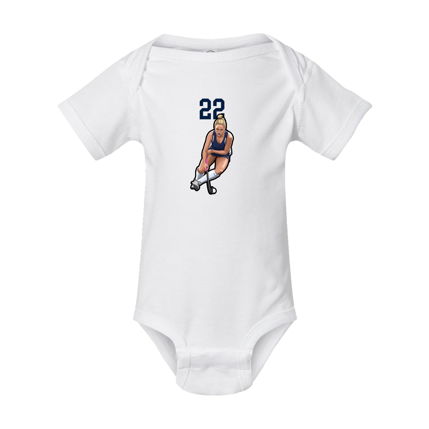 Baby Onesie — Number Top in White