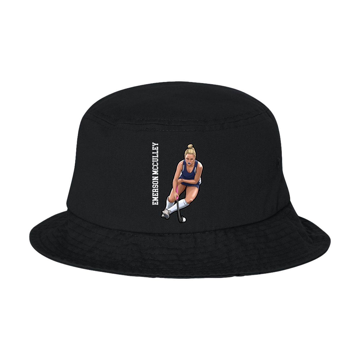 Bucket Cap — Name Vertical in Black