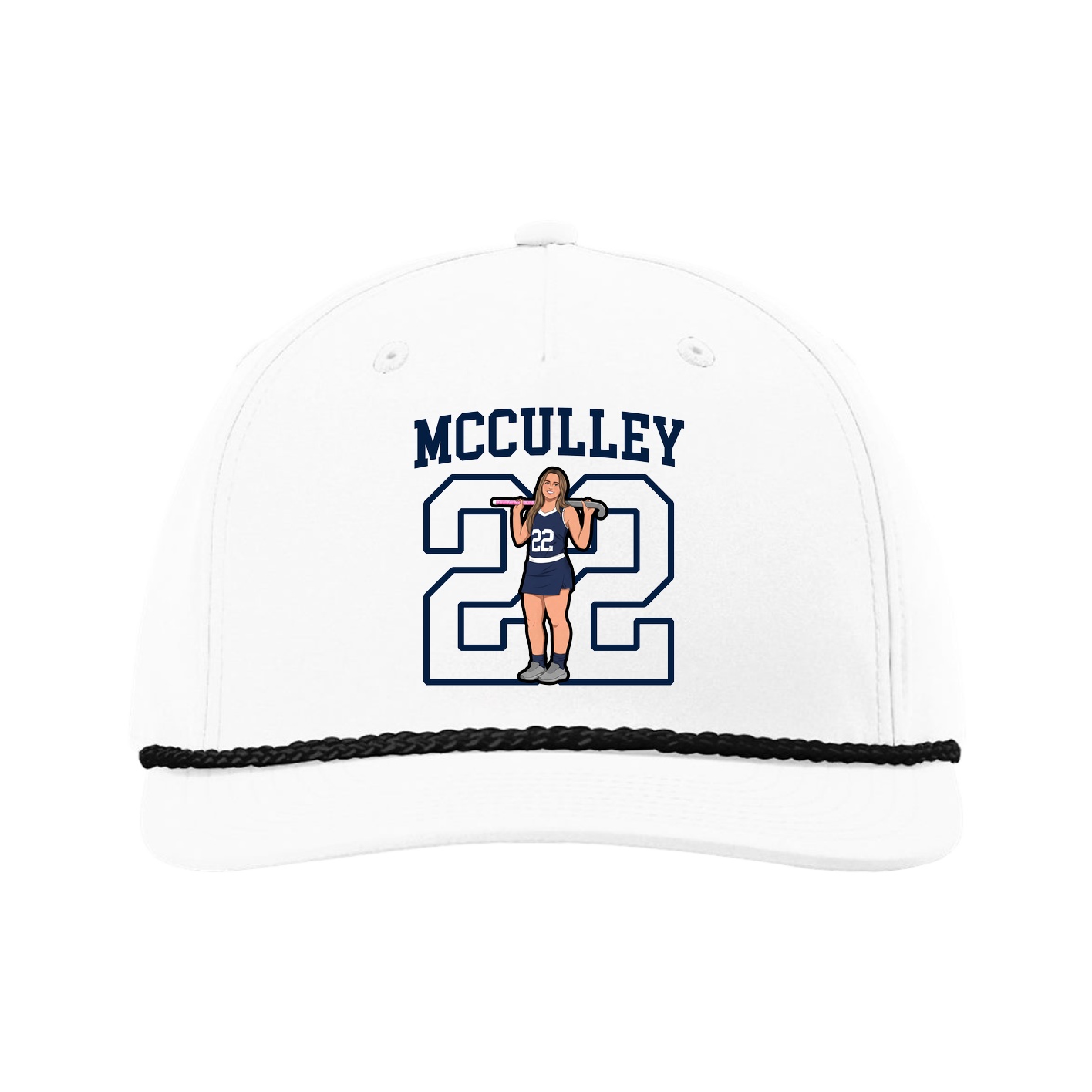 Five-Panel Classic Rope Cap — Shirsey in White