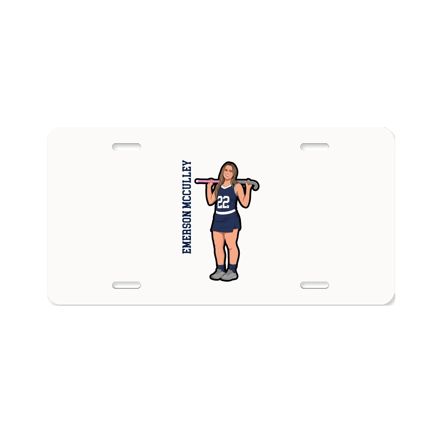 License Plate — Name Vertical in Classic
